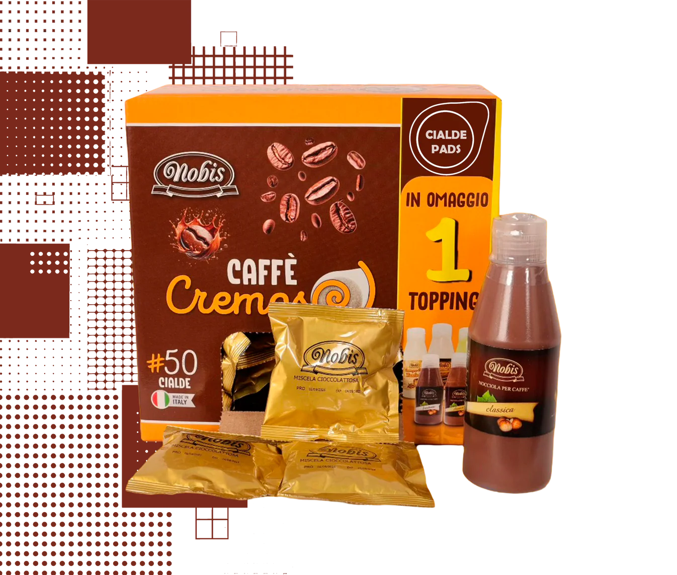 Nobis 50 cialde caffè + topping gratis — Dal Barista Germania
